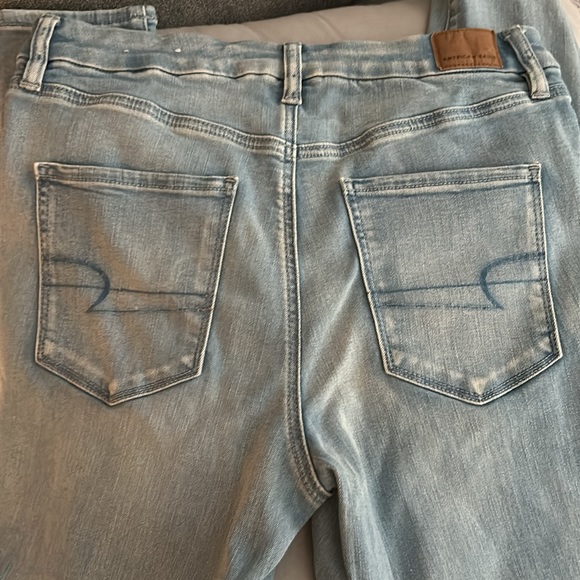 American Eagle 🦅 Curvy Next level stretch Jeans. Light used. Pretty Blue denim - Picture 6 of 8